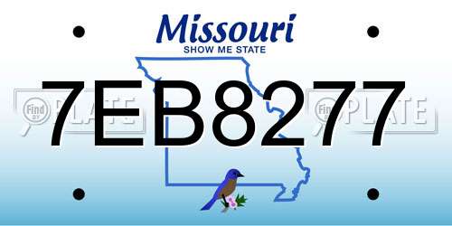 7EB8277 Missouri License Plate
