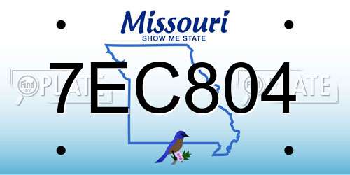 7EC804 Missouri License Plate