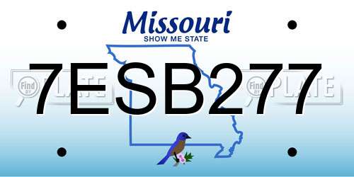 7ESB277 Missouri License Plate