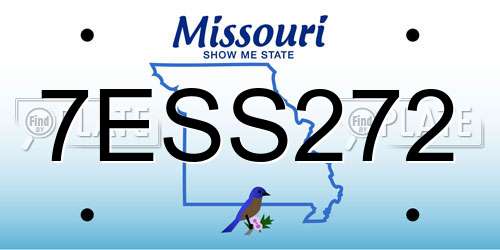 7ESS272 Missouri License Plate