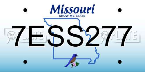 7ESS277 Missouri License Plate