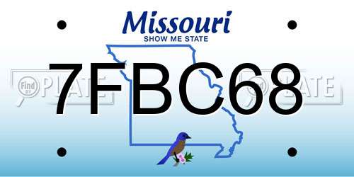 7FBC68 Missouri License Plate