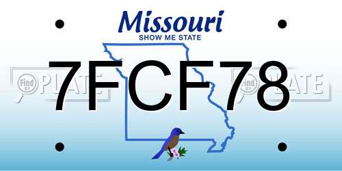 7FCF78 Missouri License Plate