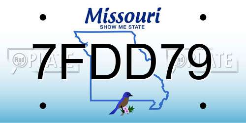 7FDD79 Missouri License Plate