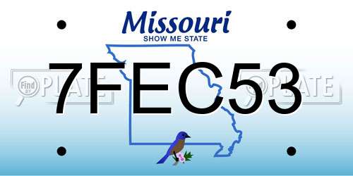 7FEC53 Missouri License Plate