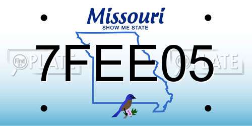7FEE05 Missouri License Plate