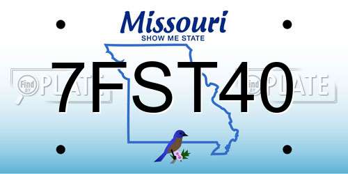 7FST40 Missouri License Plate