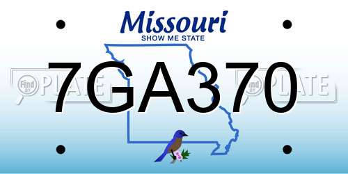7GA370 Missouri License Plate