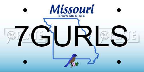 7GURLS Missouri License Plate
