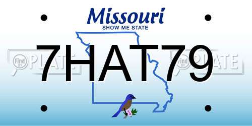 7HAT79 Missouri License Plate