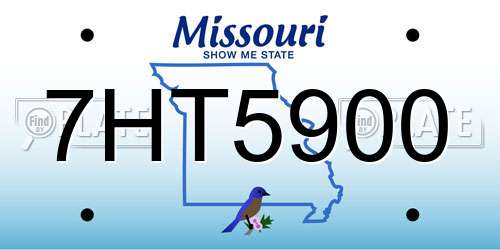7HT5900 Missouri License Plate