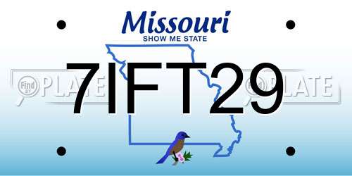 7IFT29 Missouri License Plate