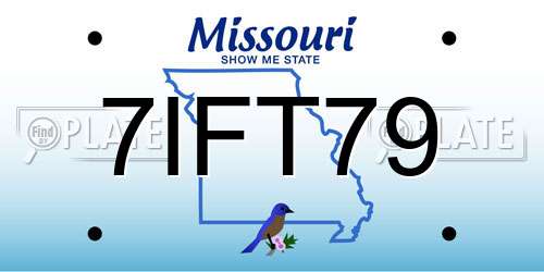 7IFT79 Missouri License Plate