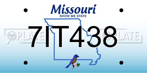7IT438 Missouri License Plate