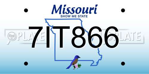 7IT866 Missouri License Plate