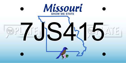 7JS415 Missouri License Plate