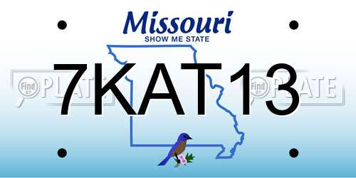 7KAT13 Missouri License Plate