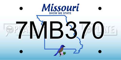 7MB370 Missouri License Plate