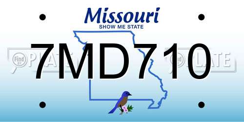 7MD710 Missouri License Plate