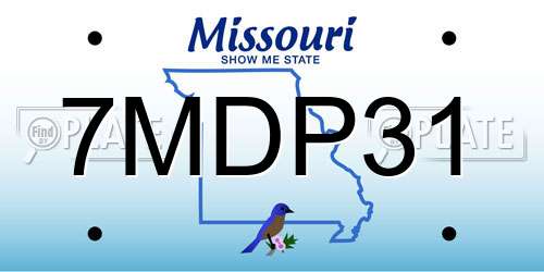 7MDP31 Missouri License Plate