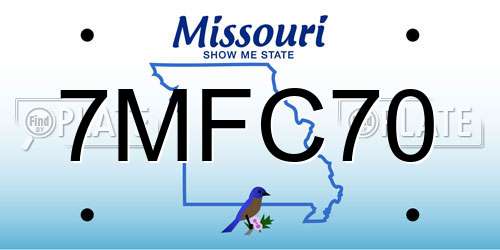 7MFC70 Missouri License Plate