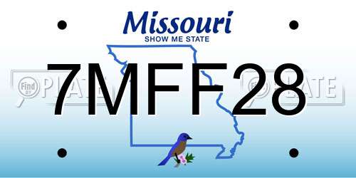 7MFF28 Missouri License Plate