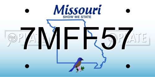 7MFF57 Missouri License Plate