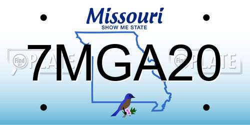 7MGA20 Missouri License Plate