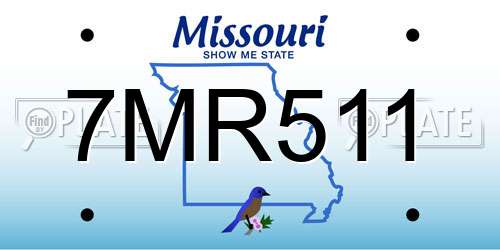 7MR511 Missouri License Plate