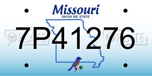 7P41276 Missouri License Plate
