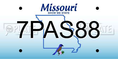 7PAS88 Missouri License Plate
