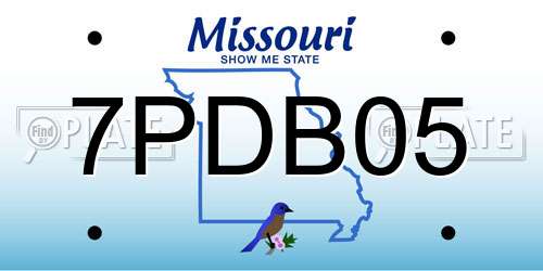 7PDB05 Missouri License Plate