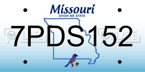 7PDS152 Missouri License Plate