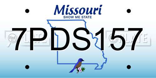 7PDS157 Missouri License Plate