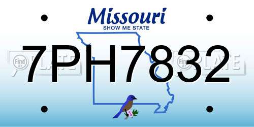 7PH7832 Missouri License Plate