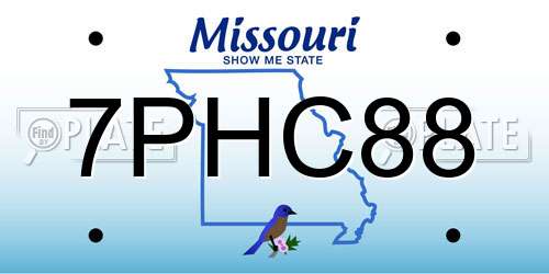 7PHC88 Missouri License Plate