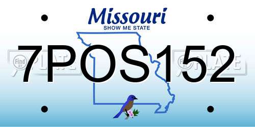 7POS152 Missouri License Plate