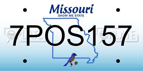 7POS157 Missouri License Plate
