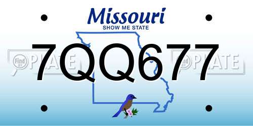 7QQ677 Missouri License Plate