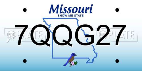 7QQG27 Missouri License Plate