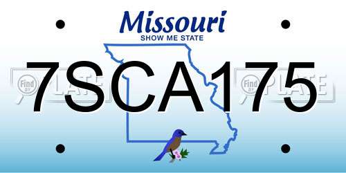 7SCA175 Missouri License Plate