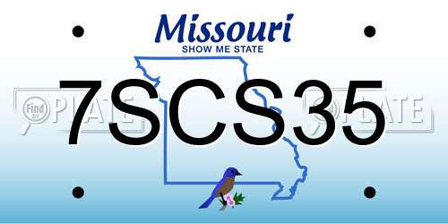 7SCS35 Missouri License Plate