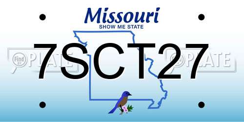 7SCT27 Missouri License Plate