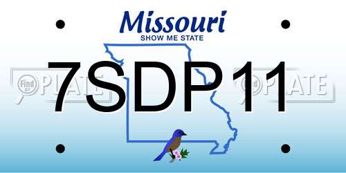 7SDP11 Missouri License Plate
