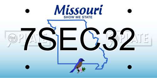 7SEC32 Missouri License Plate
