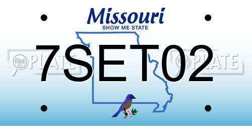 7SET02 Missouri License Plate