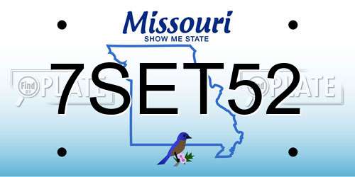 7SET52 Missouri License Plate