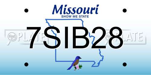 7SIB28 Missouri License Plate