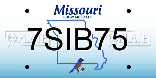 7SIB75 Missouri License Plate