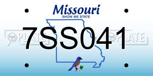 7SS041 Missouri License Plate